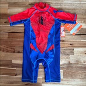 Marvel Spider-Man Youth Rash Guard swim suit